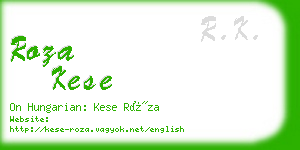 roza kese business card